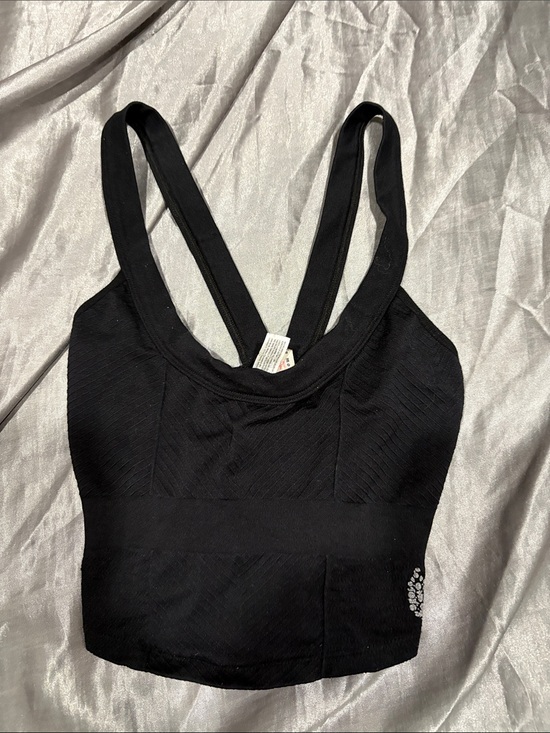 FP Movement by Free People Tops - FP Movement by Free People Black Cropped Sports Tank